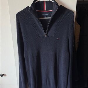 Tommy Hilfiger Men's Navy Zip-Up Sweater